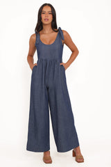 Ayla Chambray Jumpsuit - Denim