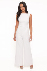 Brenda Lace Back Jumpsuit - White