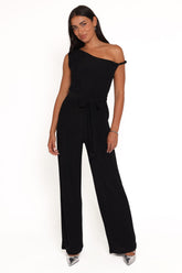 Katarina Off Shoulder Jumpsuit - Black