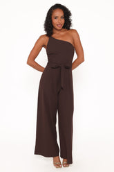 Leyton Jumpsuit - Chocolate Brown