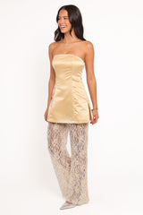 Oxley Strapless Jumpsuit - Mango Sequin