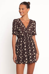 Raschelle Romper - Brown Ditsy