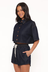 Bels Denim Short Set - Indigo