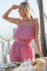 Callum Short Set - Red Gingham