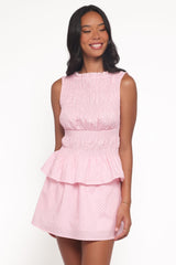 Daisy Skirt Set - Pink Polka Dot