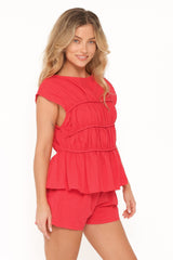 Karly Short Set - Red