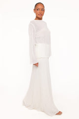 Lune Knit Skirt Set - Cream