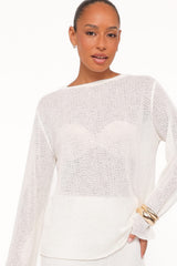 Lune Knit Skirt Set - Cream