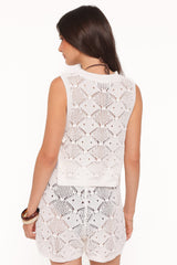 Ysabel Knitted Short Set - Cream