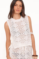 Ysabel Knitted Short Set - Cream