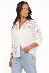 Carol Lace Shirt - White