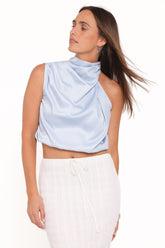 Cinzia One Shoulder Top - Blue