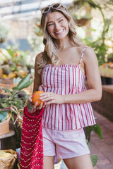 Dulce Top - Pink Stripe