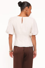 Laurel Puff Sleeve Top - Ivory