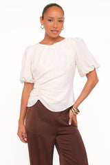 Laurel Puff Sleeve Top - Ivory