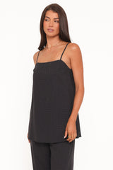 Lexi Top - Black Polkadot