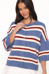 Lilith Knit Top - Blue Stripe