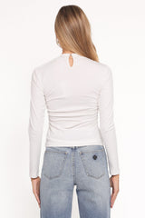 Nissa Long Sleeve Top - White