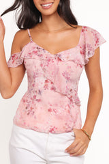 Xandra Blouse - Pink Floral