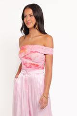 Zachary One Shoulder Top - Pink