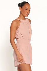Felicity Romper - Pink Clip Dot