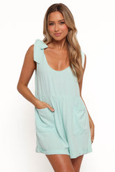 Lindy Romper - Aqua
