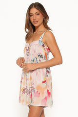 Nani Romper - Pink Watercolor