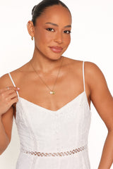 Presley Romper - White Broderie