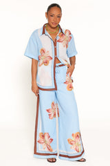 Fawn Pant Set - Brown Floral