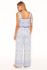 Felicia Pant Set - Blue Tile