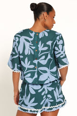 Gaia Short Set - Blue Leaf