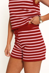 Ilona Knit Set - Burg/Pink Stripe