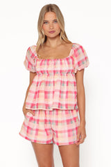 Julia Set - Pink Picnic Plaid