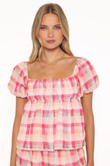 Julia Set - Pink Picnic Plaid