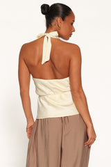 Brenn Halterneck Top - Butter Yellow