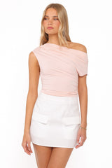 Jacki Asymmetric Top - Light Pink