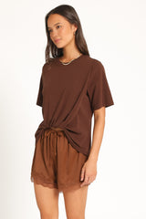 Landon Knit Top - Chocolate