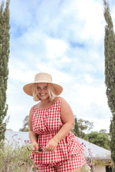 Rory Top - Red Gingham