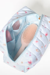 Cosmetic Case - Blue Garden Stripe