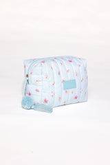 Cosmetic Case - Blue Garden Stripe