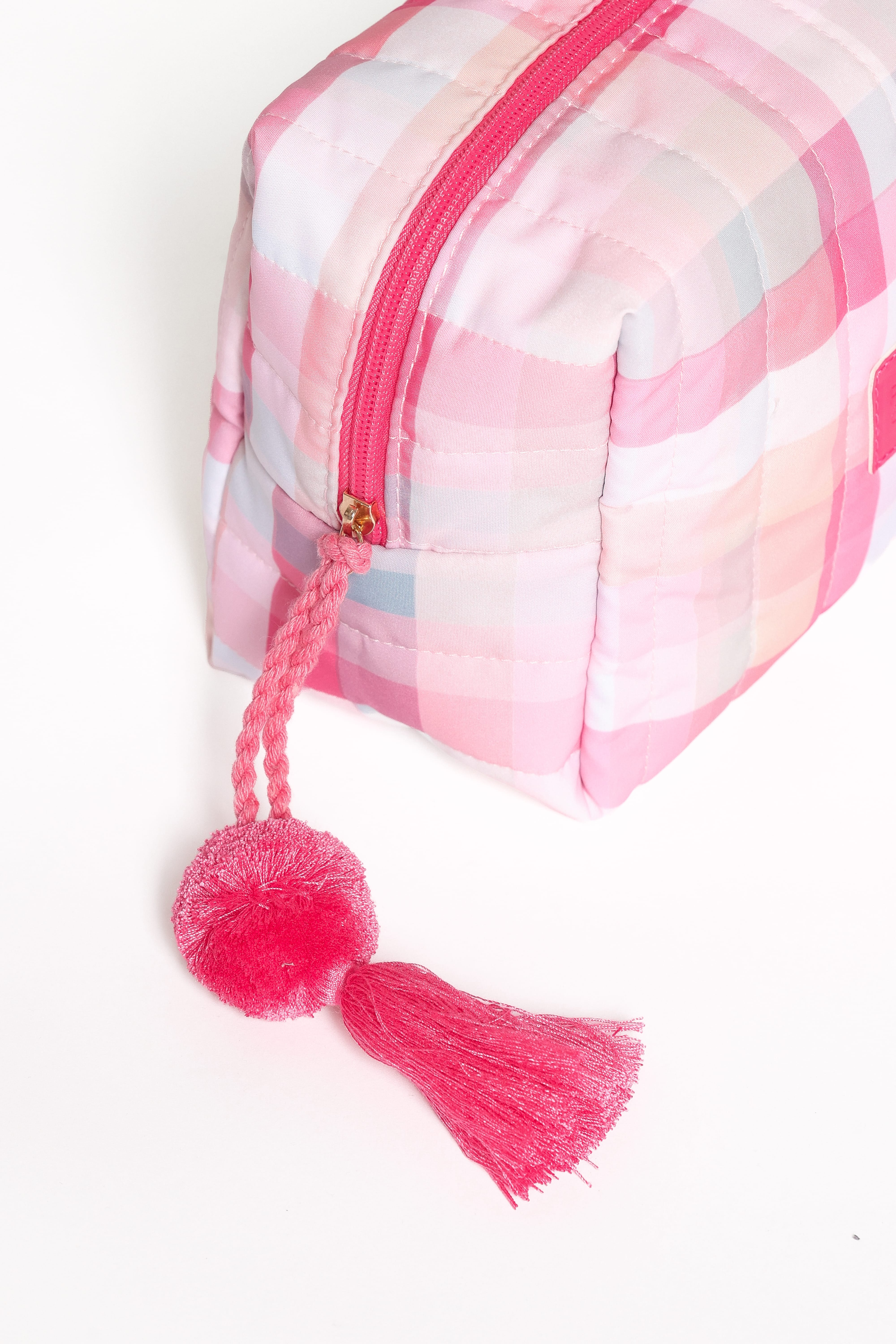 Cosmetic Case - Pink Picnic Plaid