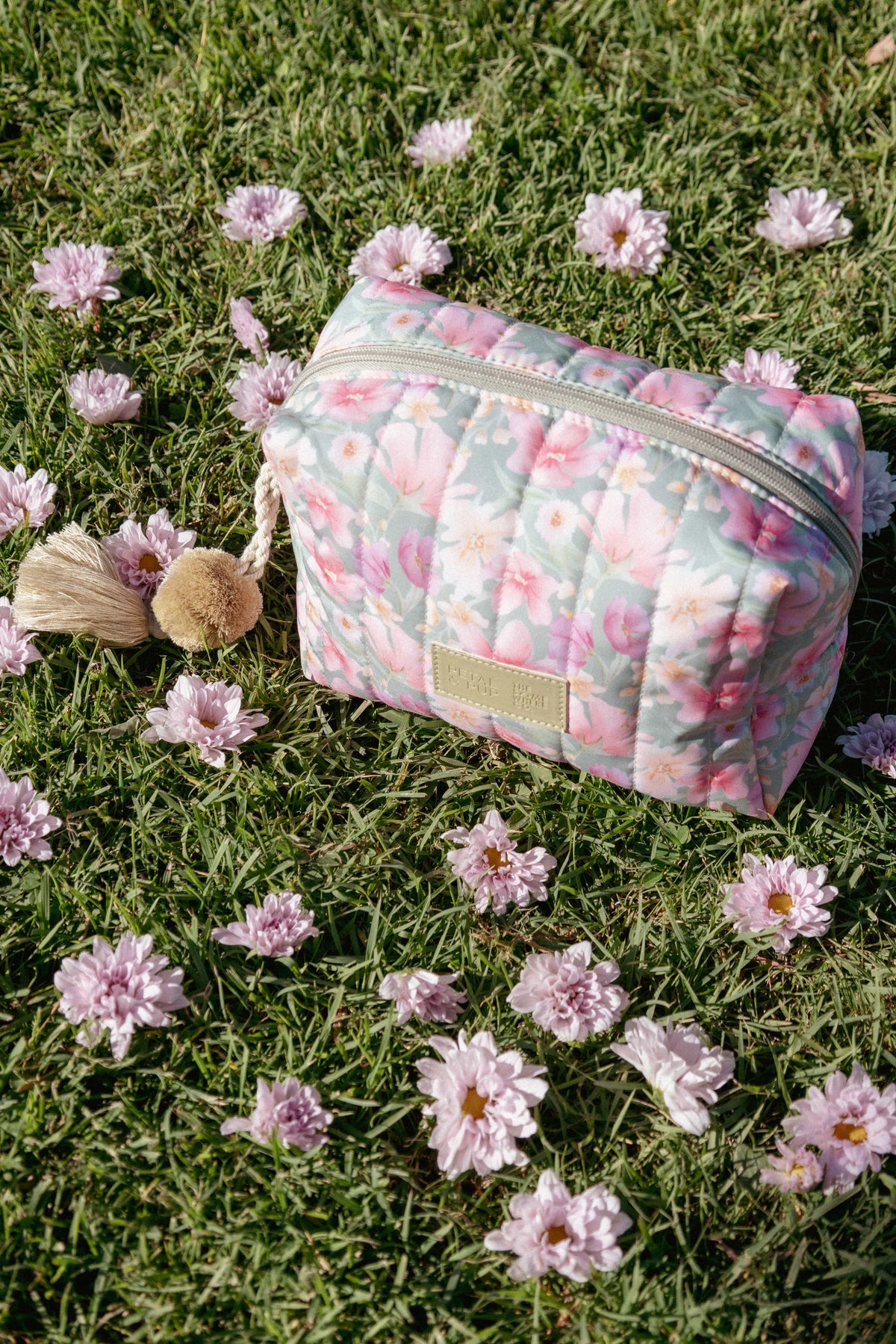 Cosmetic Case - Sage Wildflowers