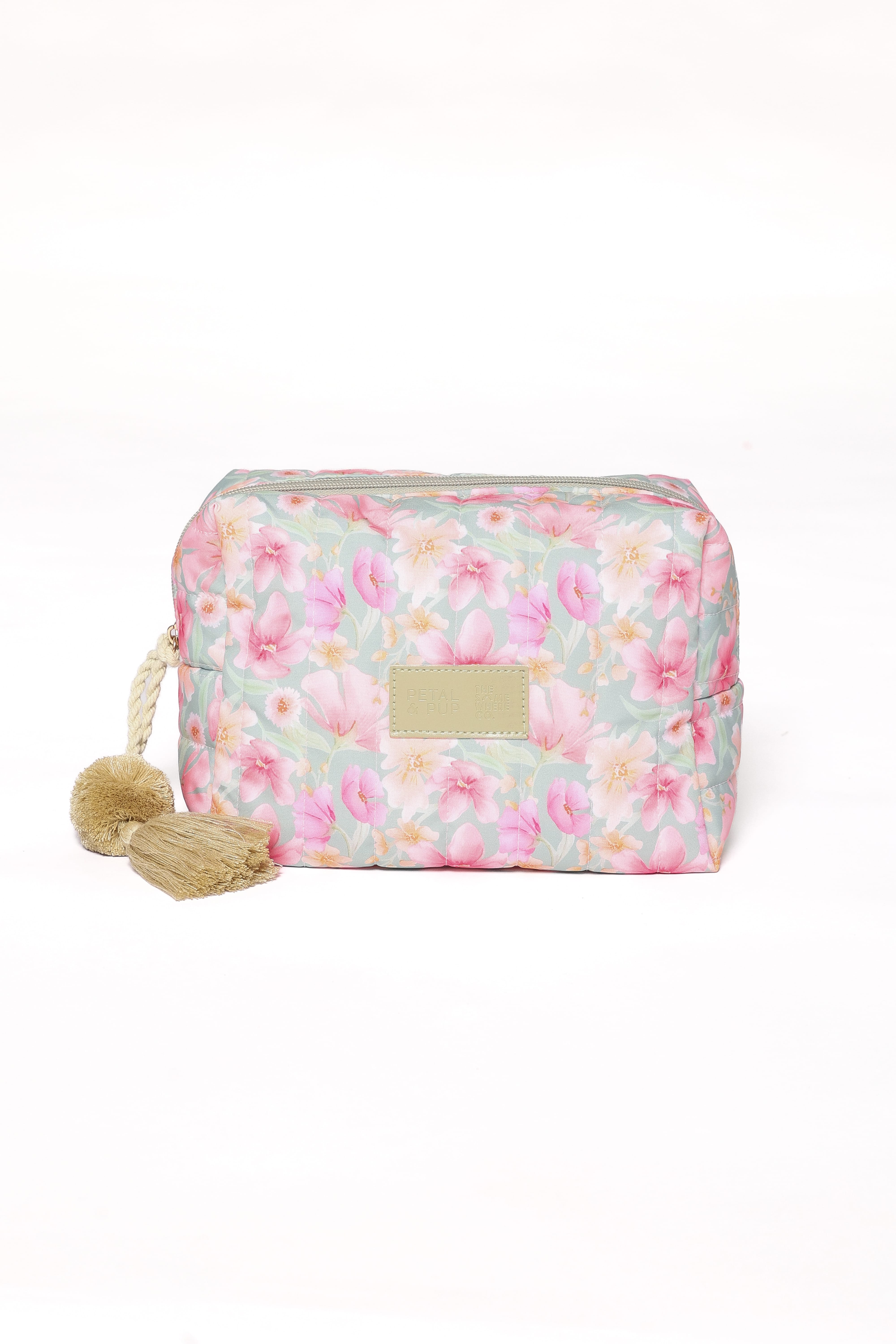 Cosmetic Case - Sage Wildflowers