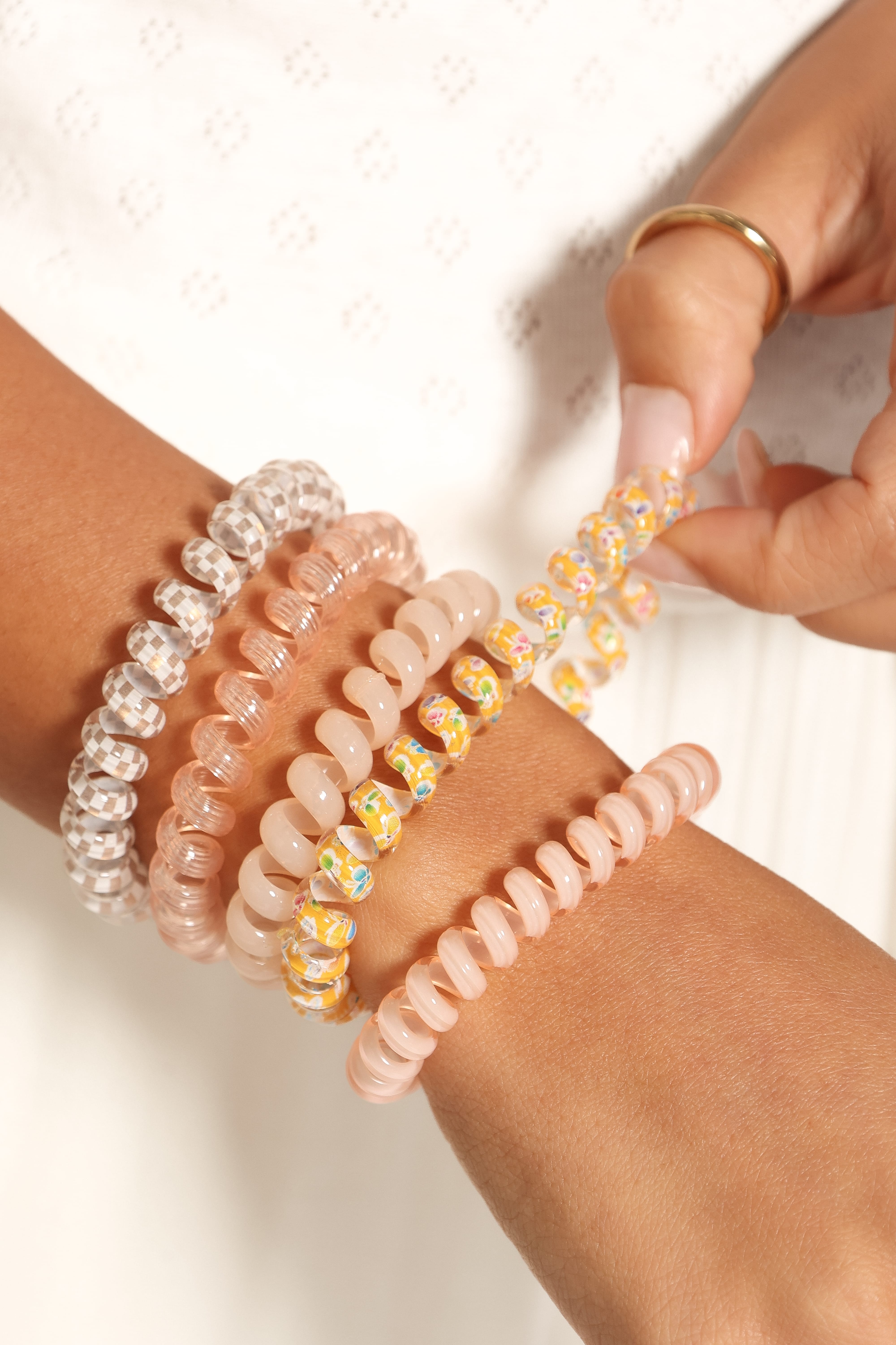 Elodie Hair Tie Set - Pink Multi