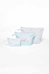 Handy Pouch Trio - Blue Garden Stripe