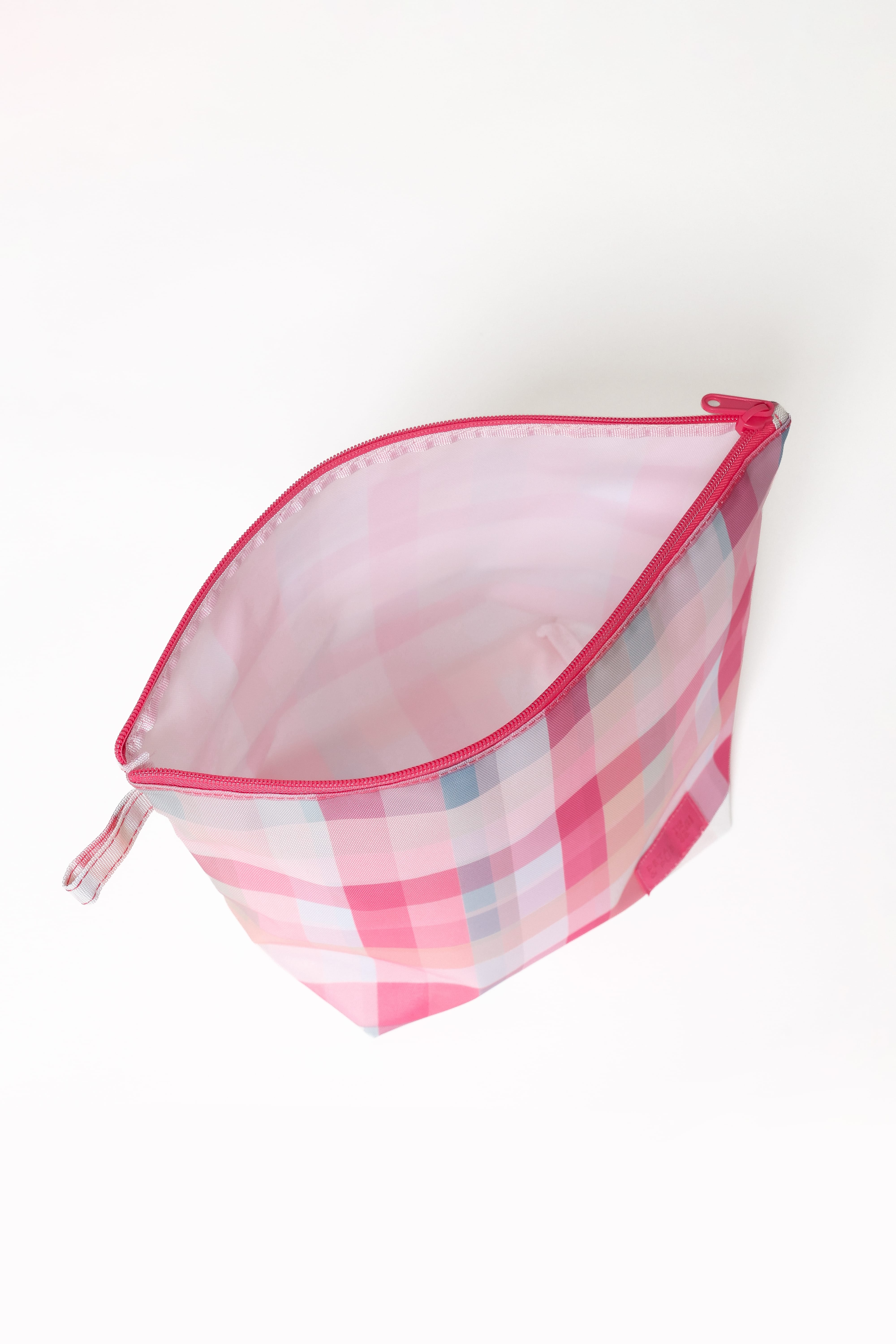 Handy Pouch Trio - Pink Picnic Plaid