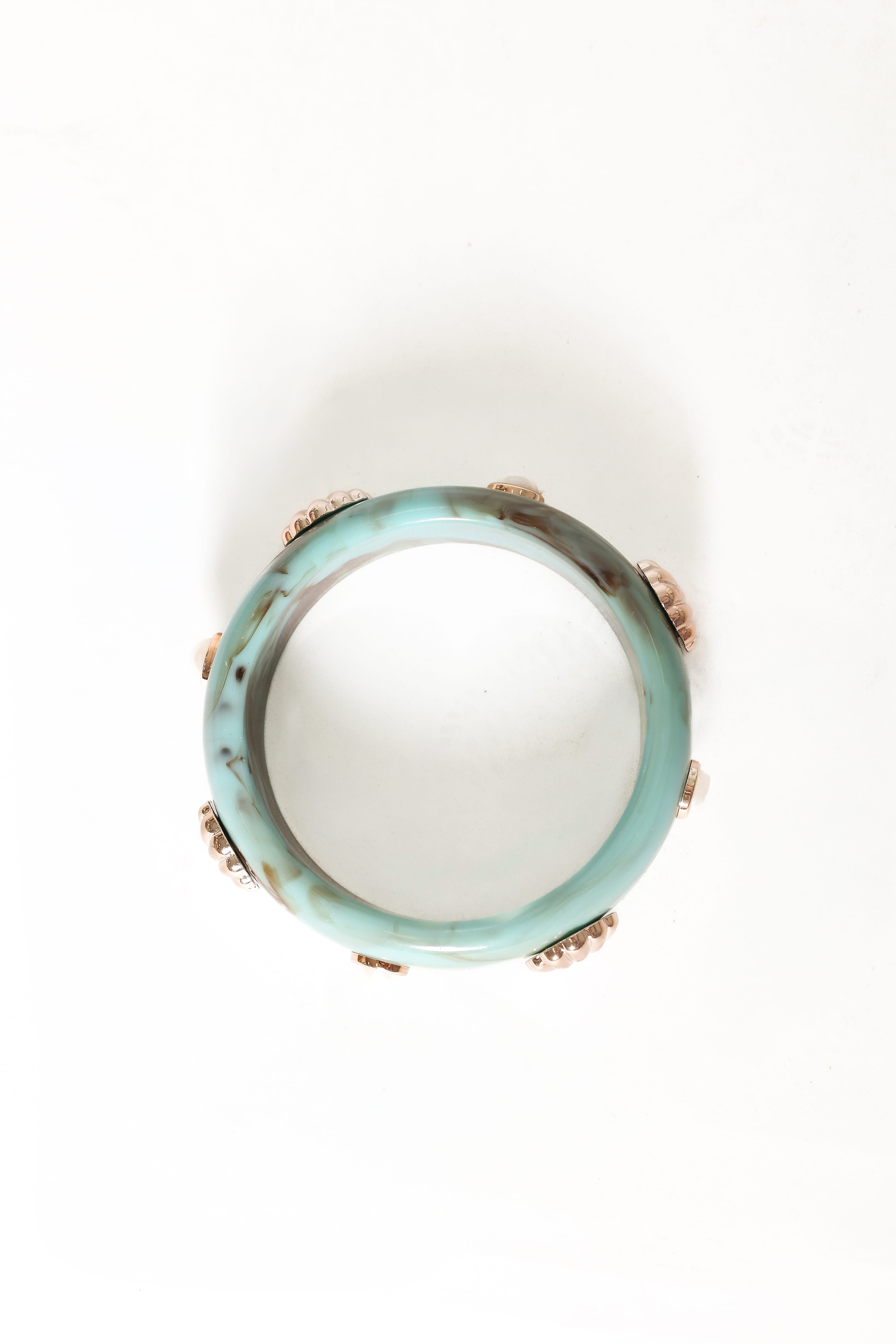 Havana Shell Bangle Set - Teal