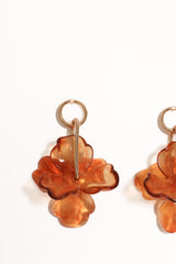 Katina Acrylic Earrings - Brown