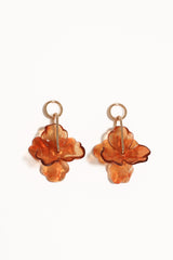 Katina Acrylic Earrings - Brown
