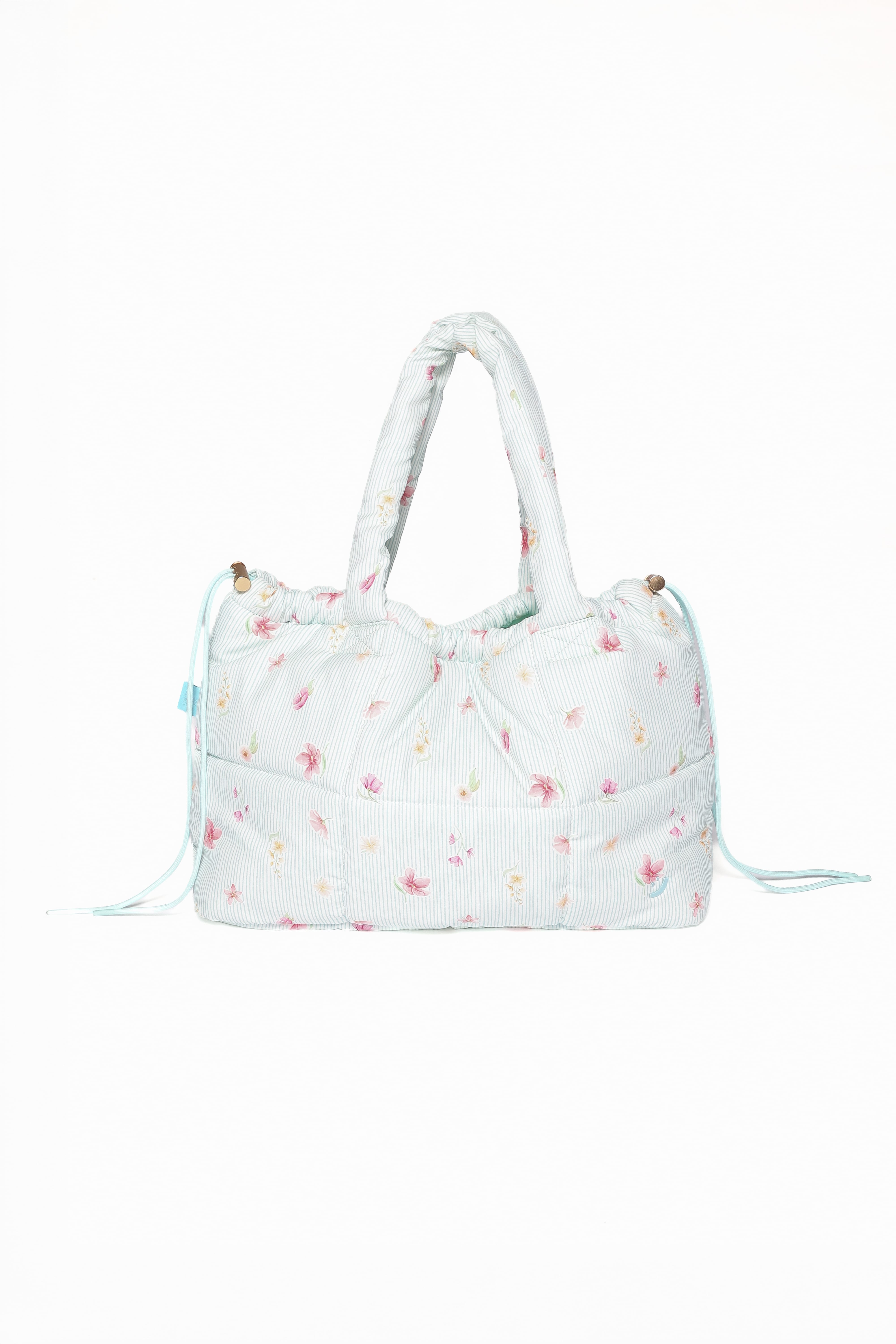Marshmallow Midi Tote - Blue Garden Stripe